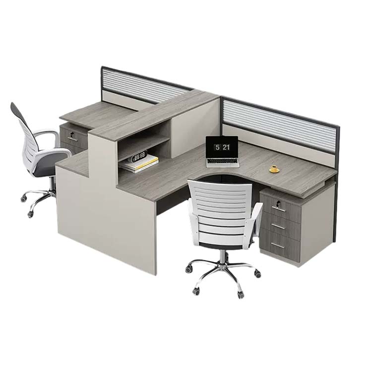 Minimalist Desk with Screen Dividers - Maoters