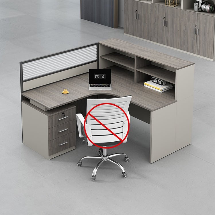 Minimalist Desk with Screen Dividers - Maoters