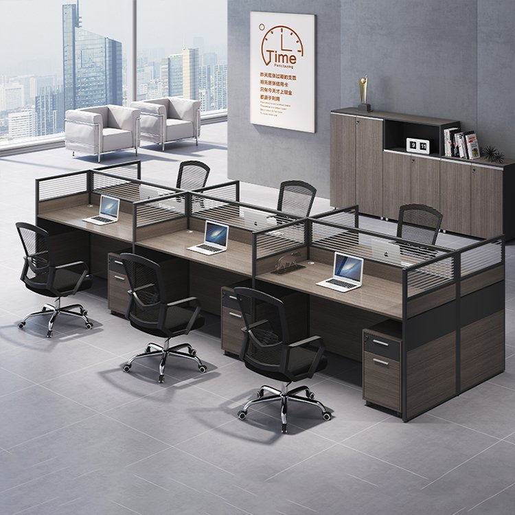 Minimalist Office Desk with Screen Partition - Maoters