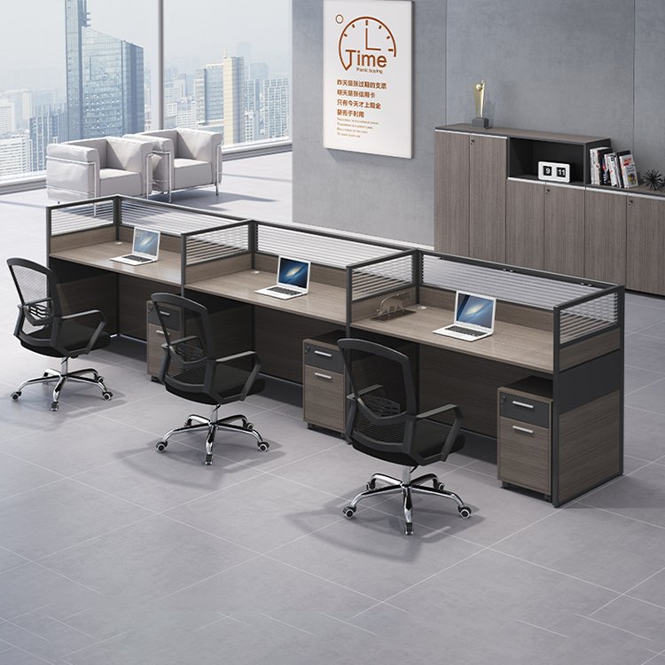 Minimalist Office Desk with Screen Partition - Maoters