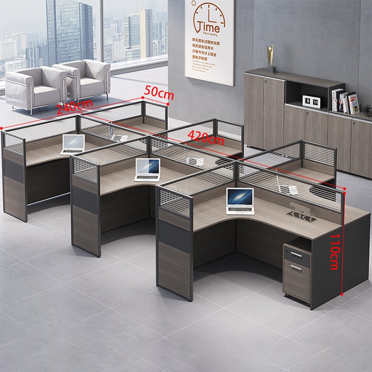 Minimalist Office Desk with Screen Partition - Maoters