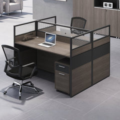 Minimalist Office Desk with Screen Partition - Maoters