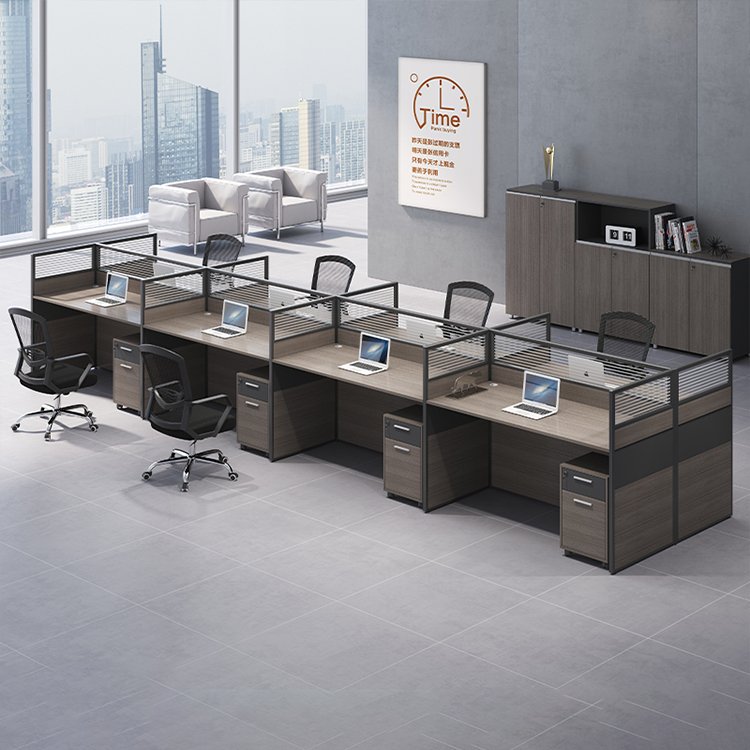 Minimalist Office Desk with Screen Partition - Maoters