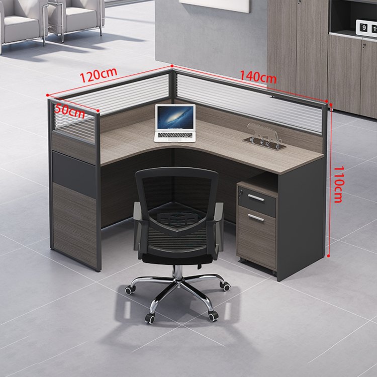 Minimalist Office Desk with Screen Partition - Maoters