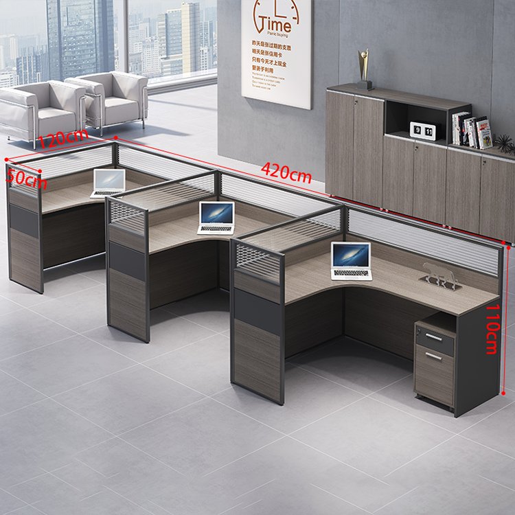 Minimalist Office Desk with Screen Partition - Maoters