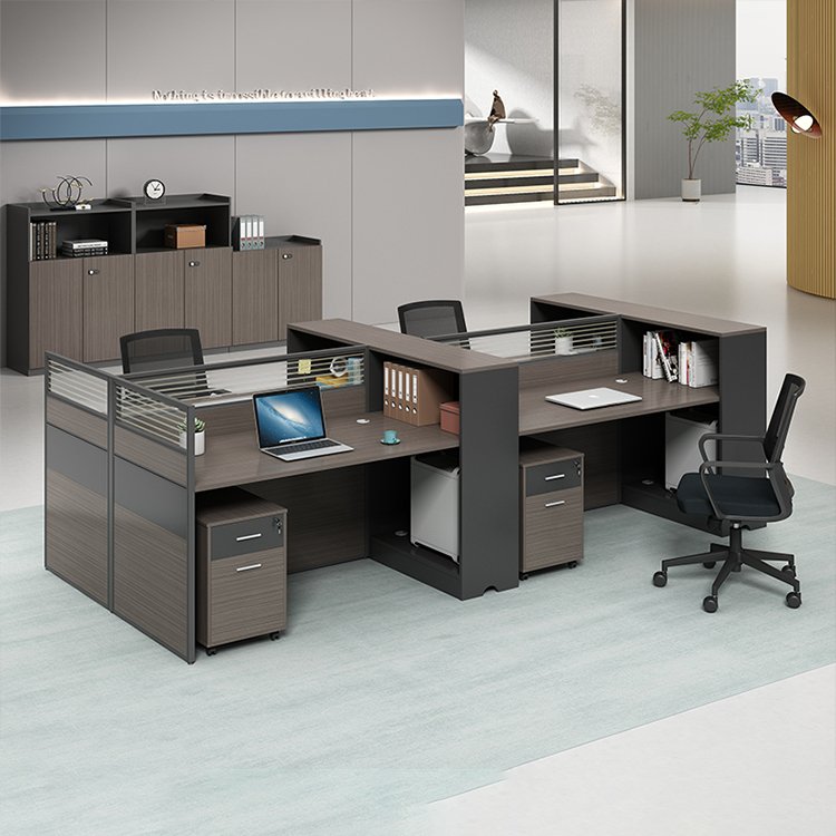 Minimalist Office Desk with Screen Partition - Maoters