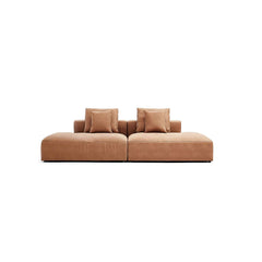 Minimalist Sectional Couch Brown Sofa - Maoters