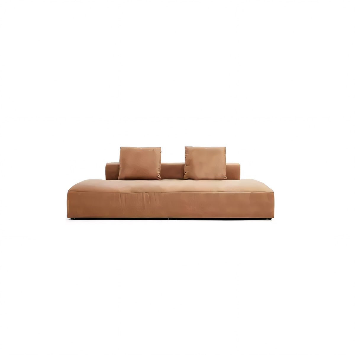 Minimalist Sectional Couch Brown Sofa - Maoters