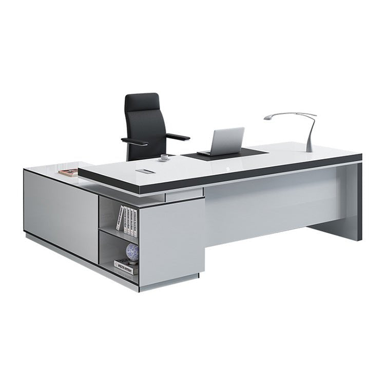 Modern and White Presidential Office Desk - Maoters