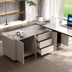 Modern Corner Executive Desk - Italian Rock Board - Maoters