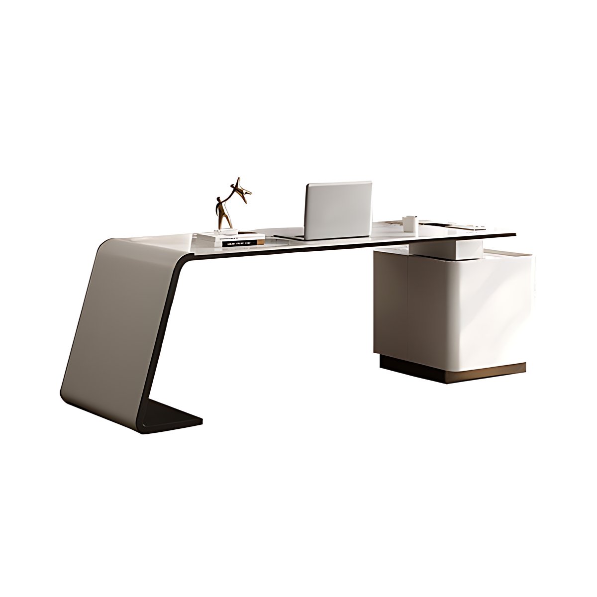 Modern Corner Executive Desk - Italian Rock Board - Maoters