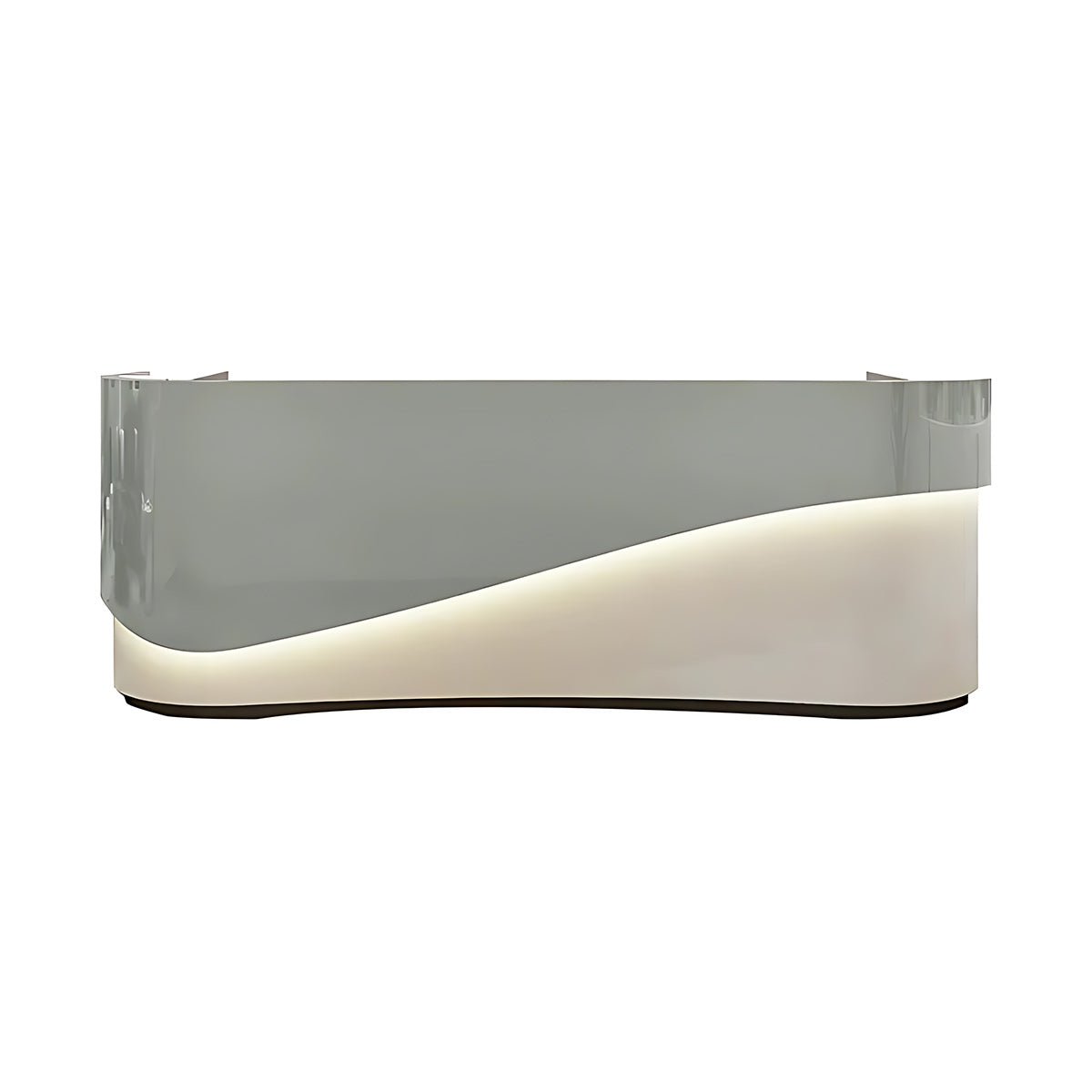 Modern Curved Front Desk Reception Desk Cashier Desk - Maoters