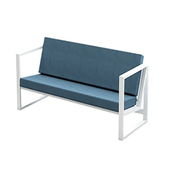 Modern Iron Office Sofa - White & Blue - Maoters