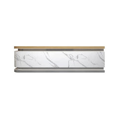 Modern Lacquered Reception Desk with Curved Corner - Maoters