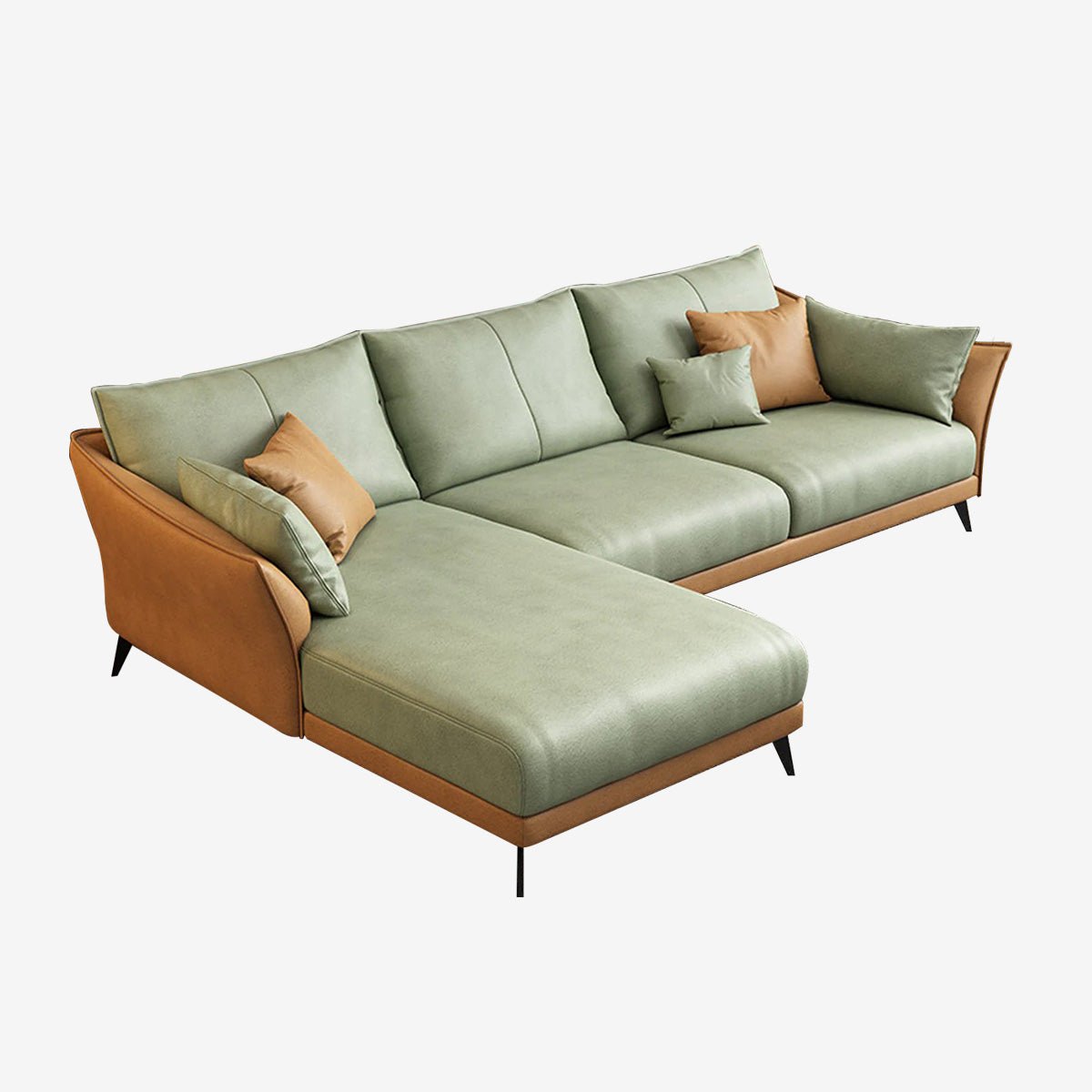 Modern Leather Sectional Modular Sofa with Chaise - Maoters