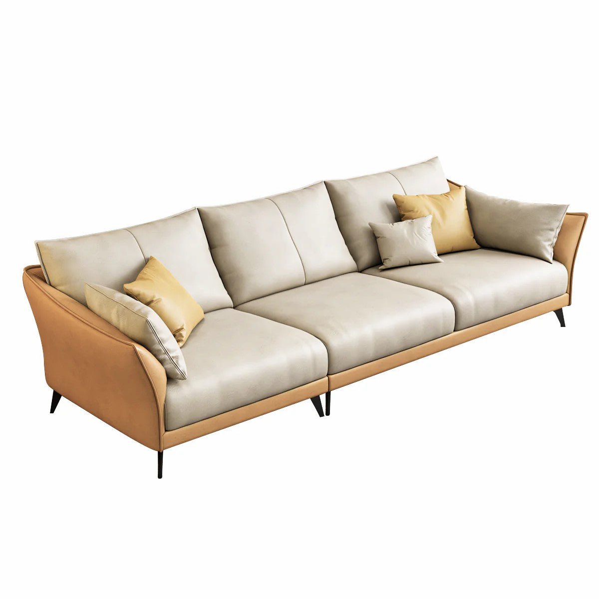 Modern Leather Sectional Modular Sofa with Chaise - Maoters