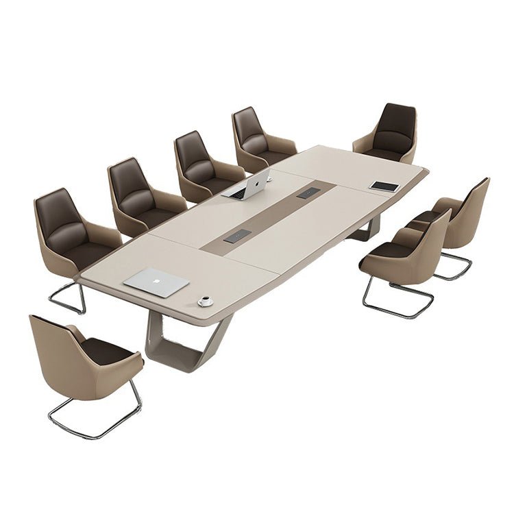 Modern Light Luxury Lacquer Conference Table - Maoters