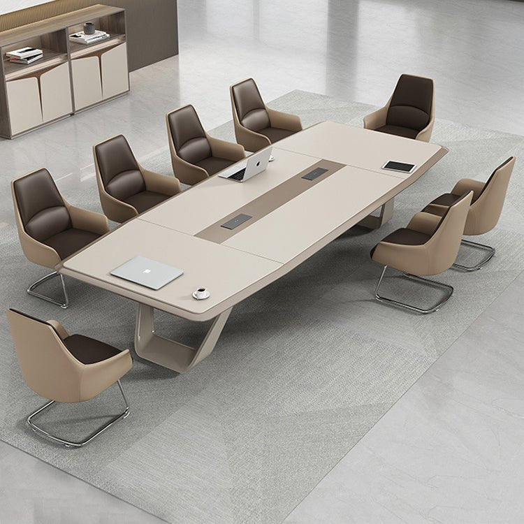 Modern Light Luxury Lacquer Conference Table - Maoters