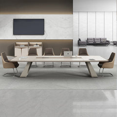 Modern Light Luxury Lacquer Conference Table - Maoters