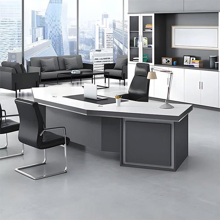 Modern Minimalist Curved Executive Desk - Maoters