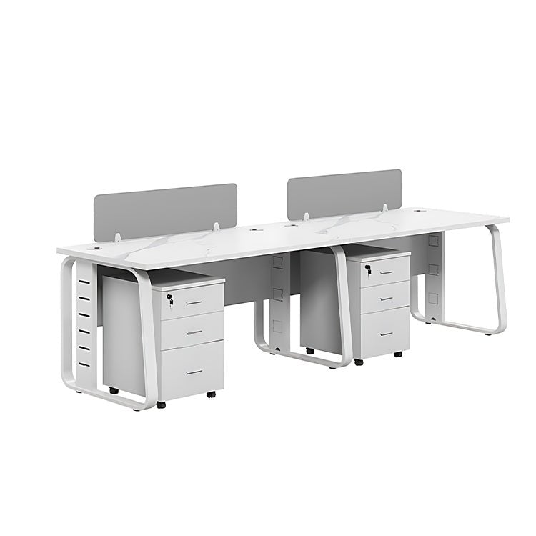 Modern Minimalist Desk & Chair Set, 4 Seater - Maoters