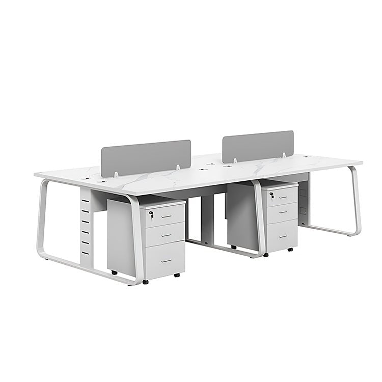 Modern Minimalist Desk & Chair Set, 4 Seater - Maoters