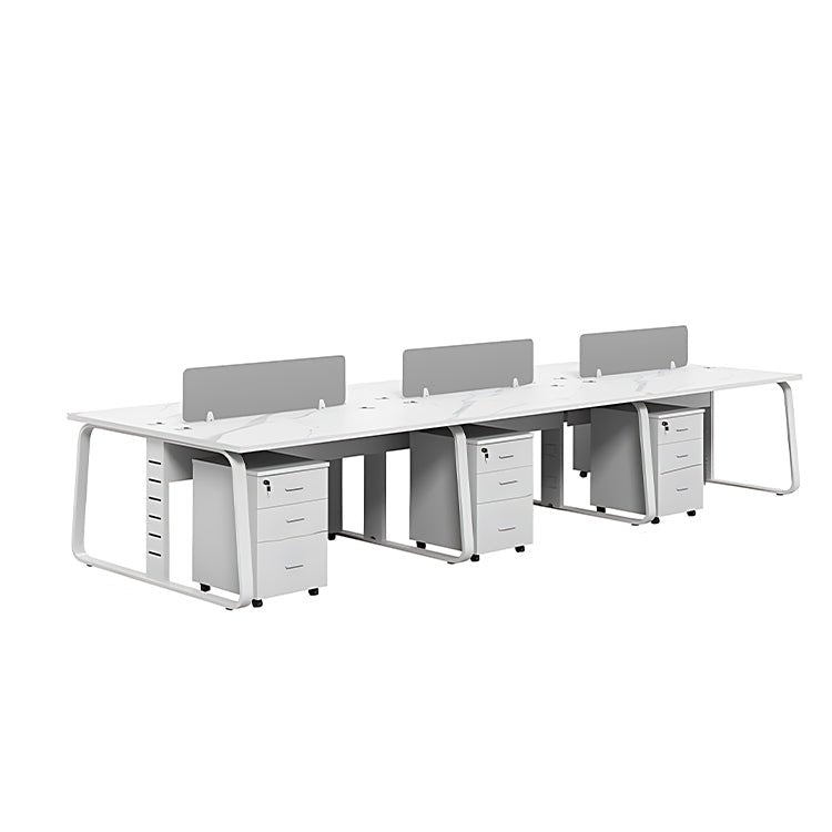 Modern Minimalist Desk & Chair Set, 4 Seater - Maoters