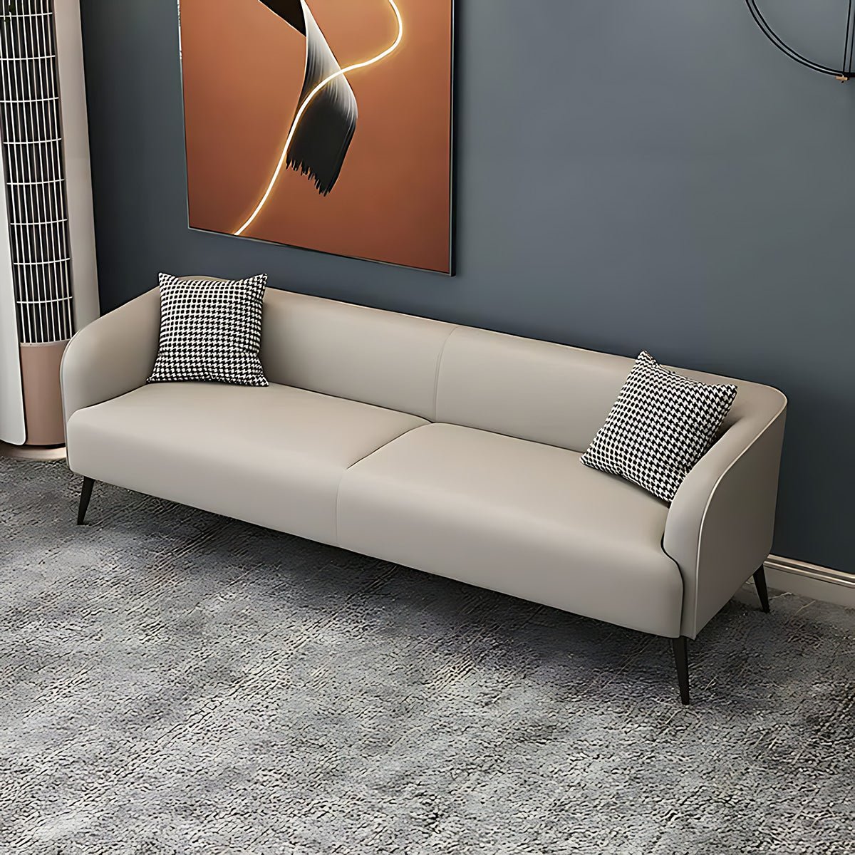 Modern Minimalist Leather Sofa, Double & Triple Seater - Maoters