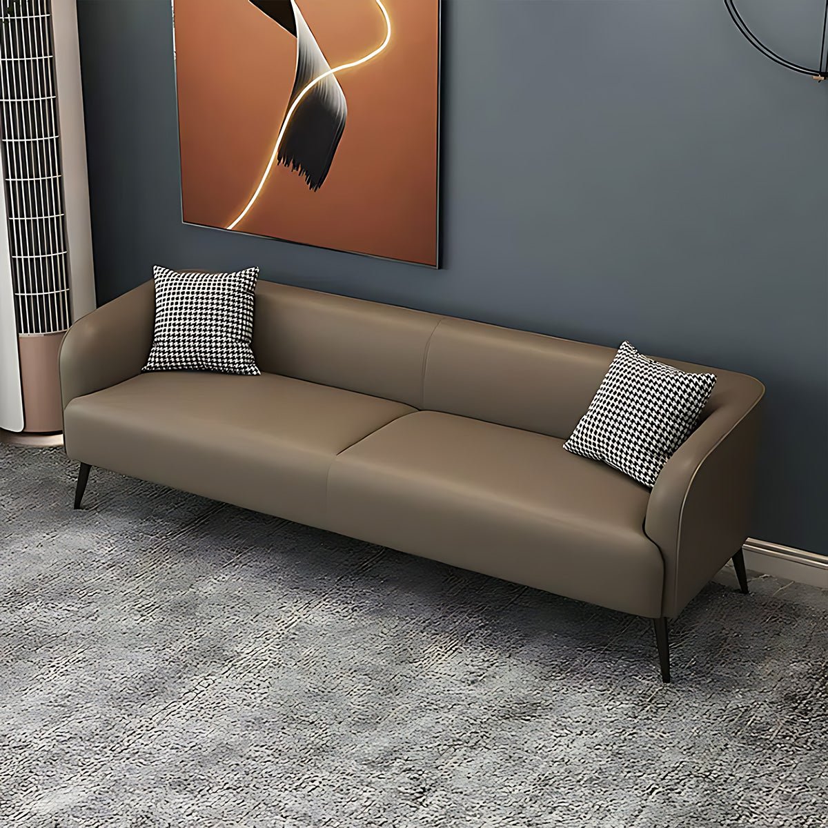 Modern Minimalist Leather Sofa, Double & Triple Seater - Maoters