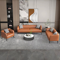 Modern Minimalist Leather Sofa, Double & Triple Seater - Maoters