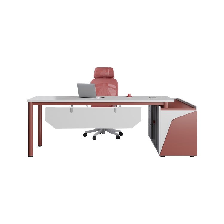 Modern Minimalist Red Executive Desk - Maoters - Maoters