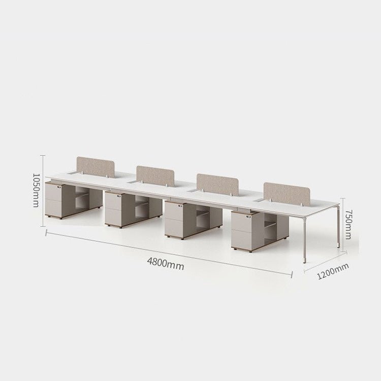 Modern Minimalist Staff Desk with Lock & Partition - Maoters