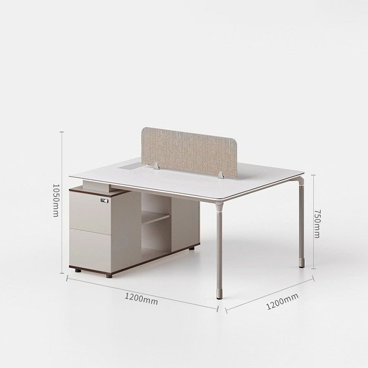 Modern Minimalist Staff Desk with Lock & Partition - Maoters