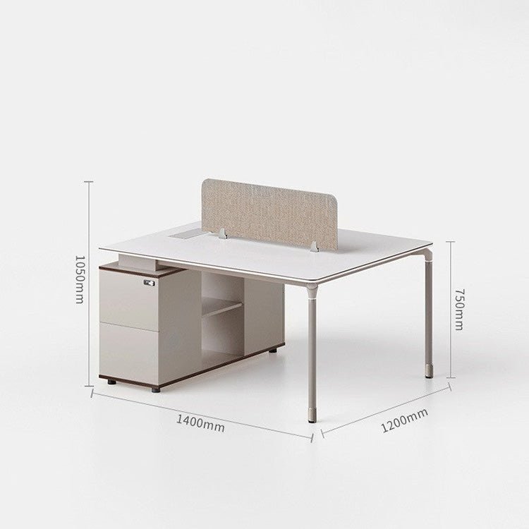 Modern Minimalist Staff Desk with Lock & Partition - Maoters