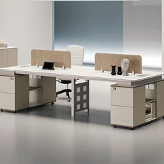 Modern Minimalist Staff Desk with Lock & Partition - Maoters