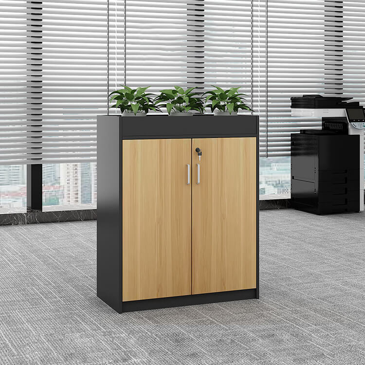 Modern Office Partition Cabinet with Planter - Maoters