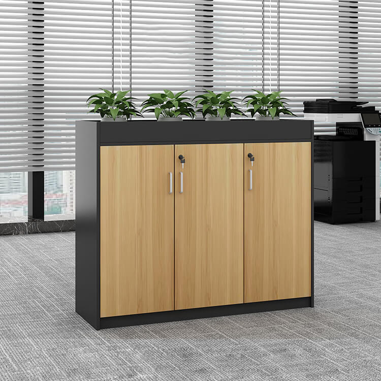 Modern Office Partition Cabinet with Planter - Maoters