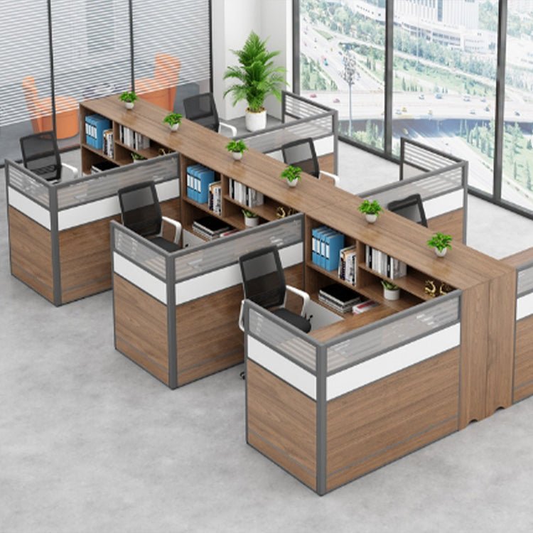 Modern Simple Partitioned Multiperson Staff Desk - Maoters - Maoters