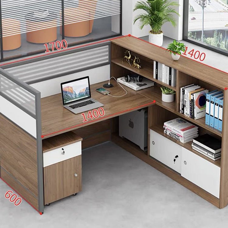 Modern Simple Partitioned Multiperson Staff Desk - Maoters - Maoters