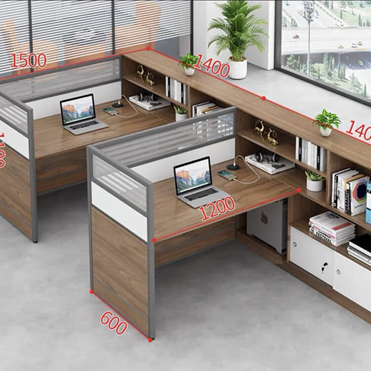 Modern Simple Partitioned Multiperson Staff Desk - Maoters - Maoters