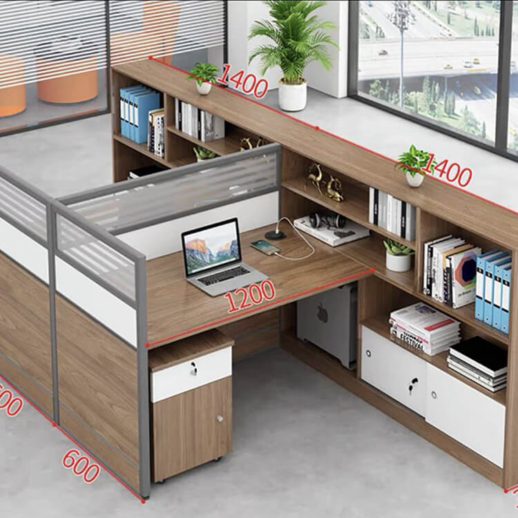 Modern Simple Partitioned Multiperson Staff Desk - Maoters - Maoters