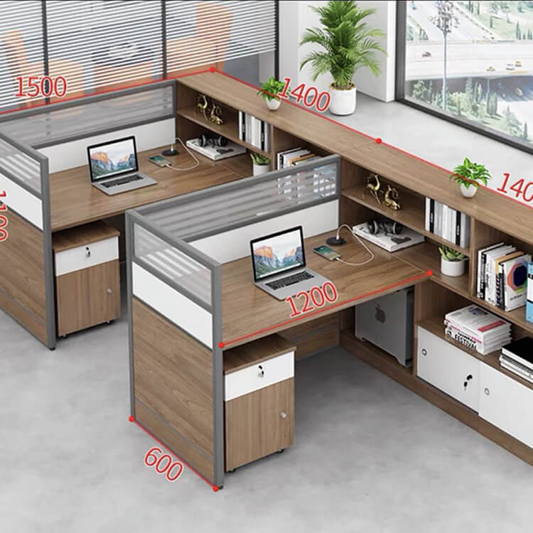 Modern Simple Partitioned Multiperson Staff Desk - Maoters - Maoters