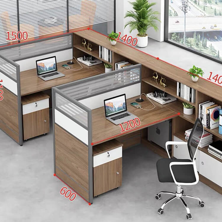 Modern Simple Partitioned Multiperson Staff Desk - Maoters - Maoters