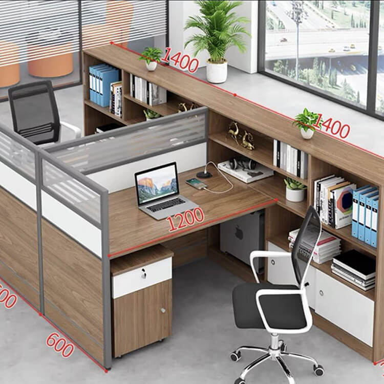 Modern Simple Partitioned Multiperson Staff Desk - Maoters - Maoters