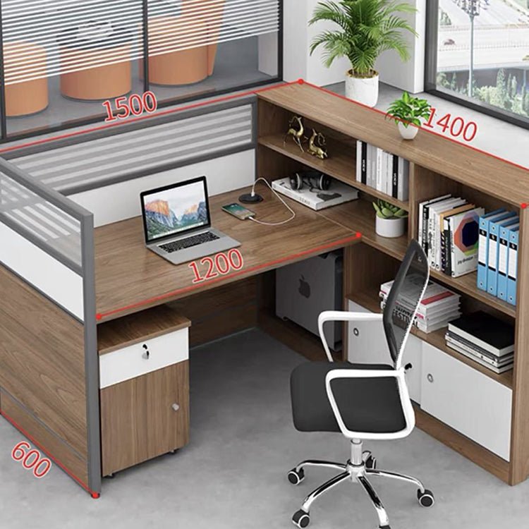 Modern Simple Partitioned Multiperson Staff Desk - Maoters - Maoters