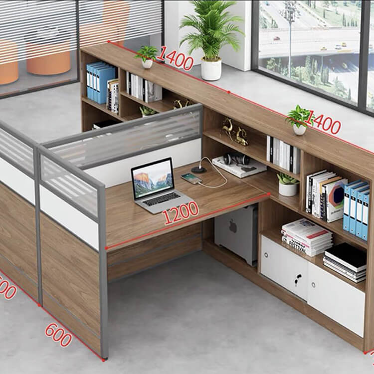 Modern Simple Partitioned Multiperson Staff Desk - Maoters - Maoters