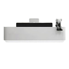 Modern Stainless Steel Front Desk - Sleek & Sturdy - Maoters