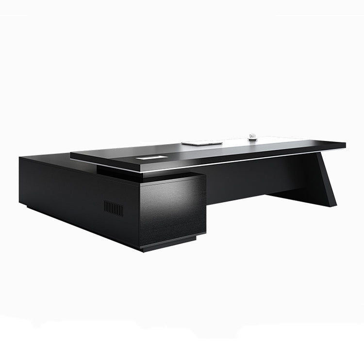 Modern Wooden Office Desk - Black Executive Style - Maoters