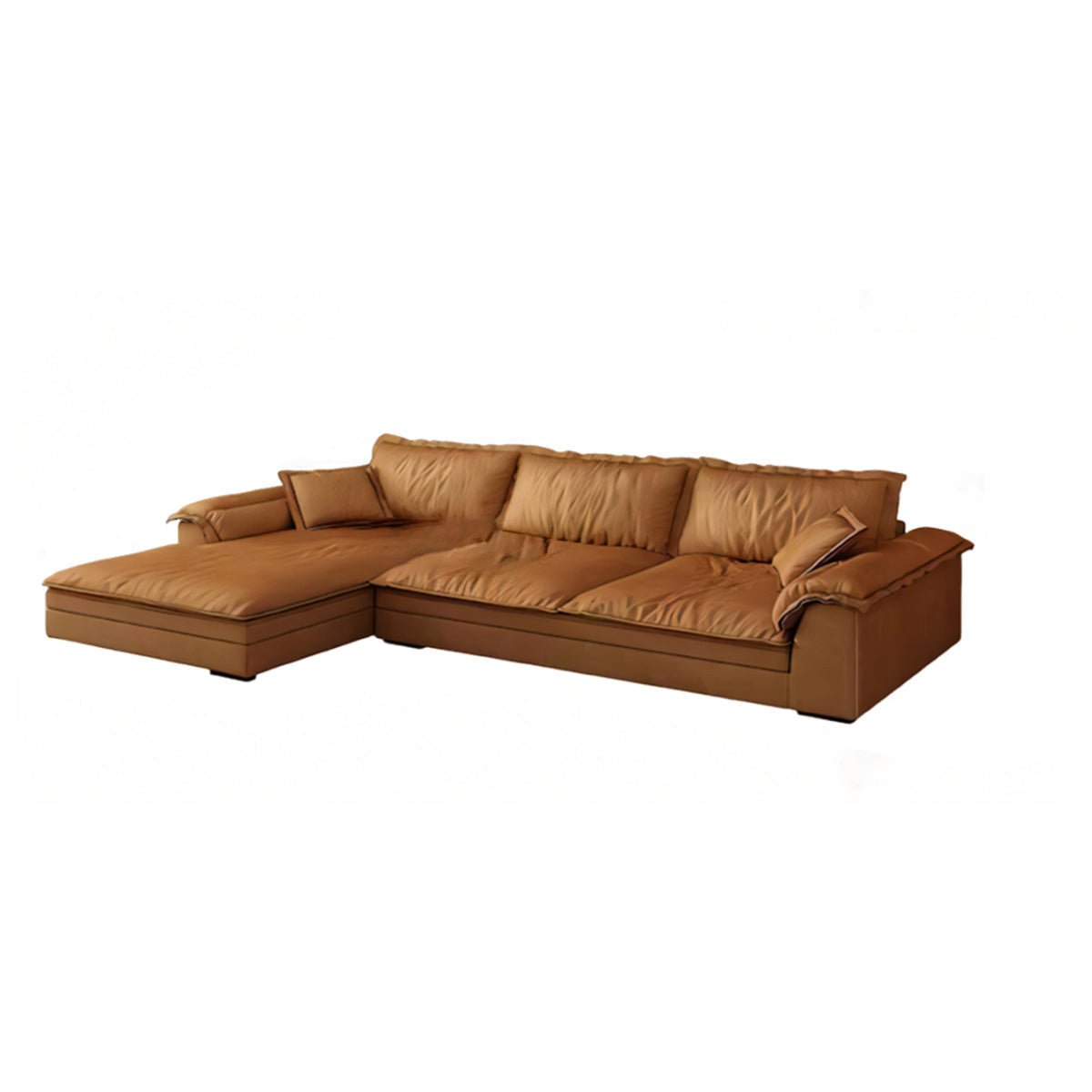 Mordern L - Shape Sectional Sofas with Round Armrests - Maoters