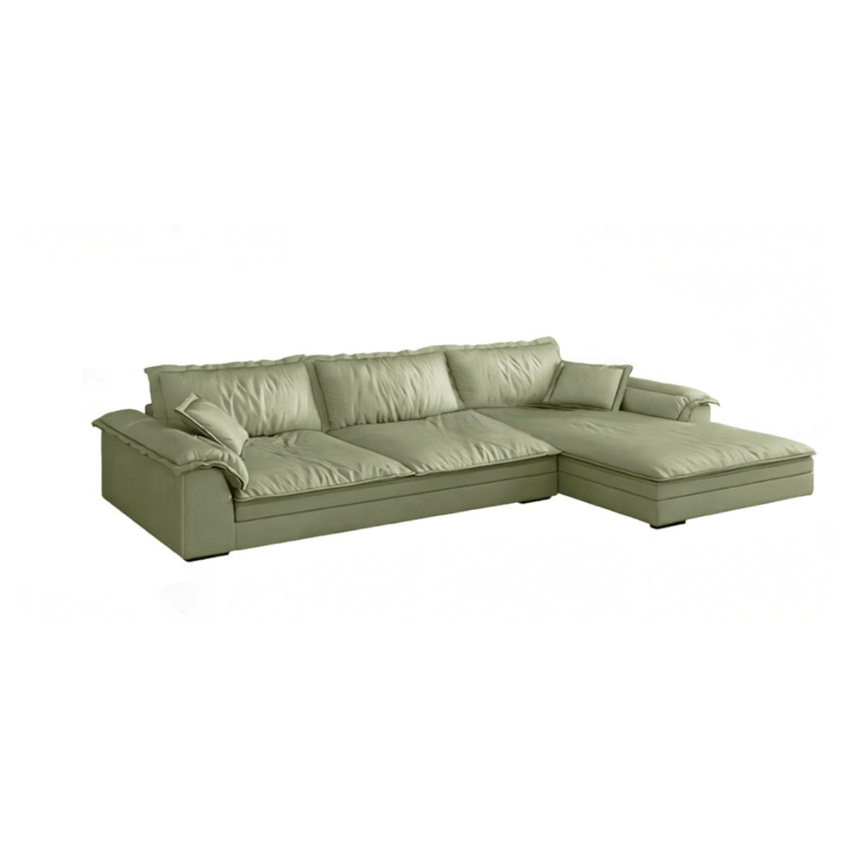 Mordern L - Shape Sectional Sofas with Round Armrests - Maoters